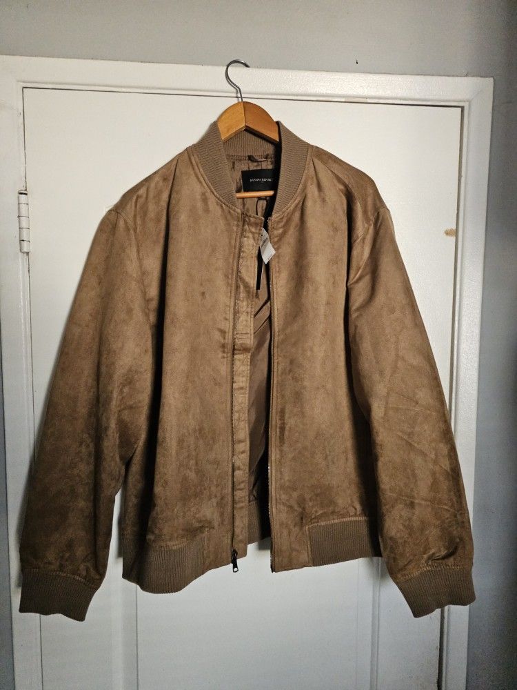 Men's Banana Republic XL Faux Suede Jacket Brown