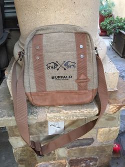 Buffalo by David Bitton crossbody messenger bag with leather accents