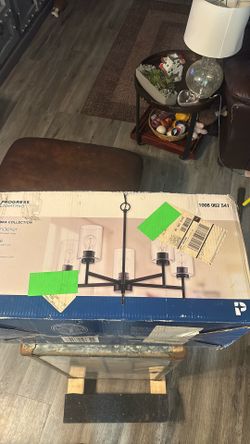 5 Globe Black Matte Chandelier 