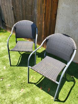 2 out door chairs good shape