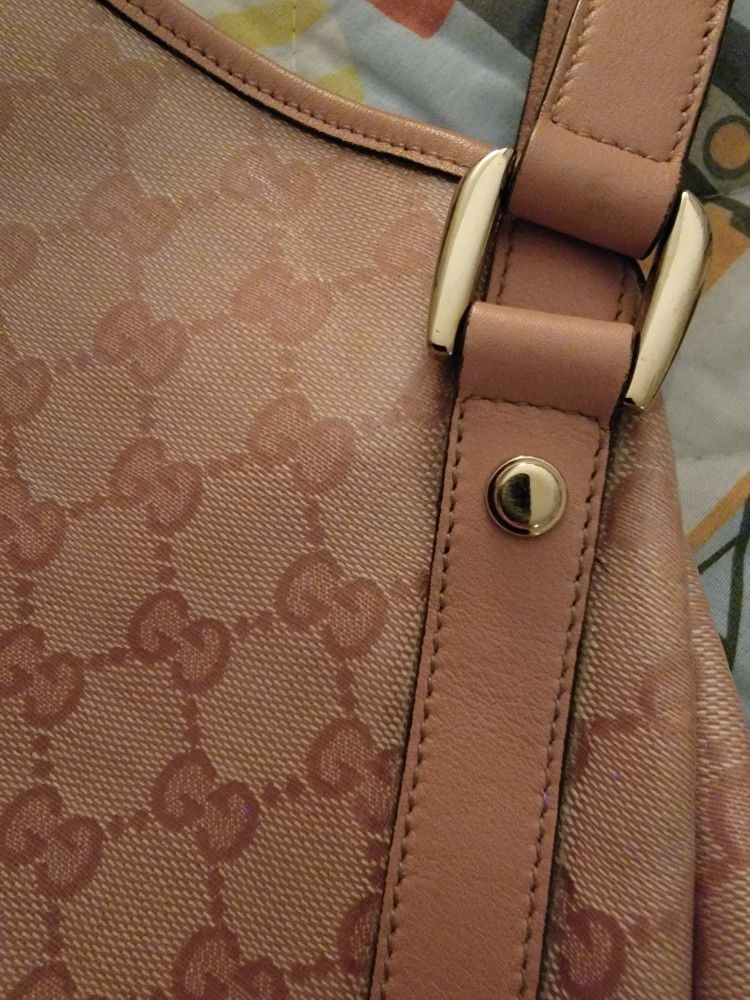 Gucci GG Pink Crystal Coated Abbey Bag Medium