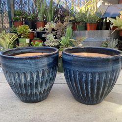Blue Ceramic Pots