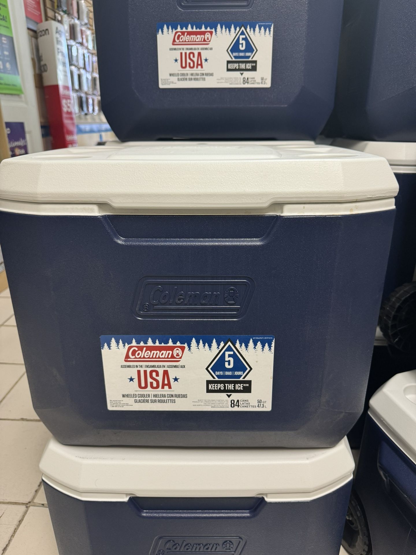 Neveritas Cooler Coleman 50 Qt Wheels