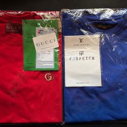 Gucci And Lv Small Shirts From Farfetch 