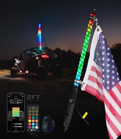Xprite 2 Foot LED Whip Light