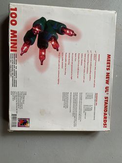100 Mini Red Bulbs String
