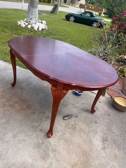 Wooden dining table