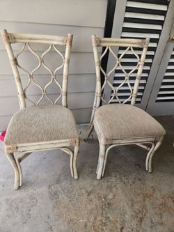 Rattan Dining Chairs Set of 2