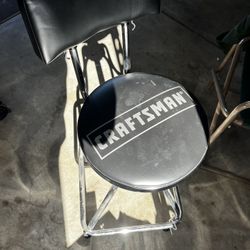 Craftsman Adjustable Hydraulic Seat Stool, Black