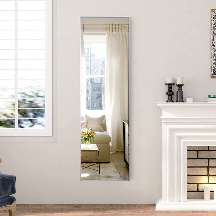 Full Length Mirror, Wall Mounted Mirror, Over Door Hanging Mirror, 47 x 14 Inch / 119.38 x 35.56 cm Full Length Mirror. for bedroom, living room, bath