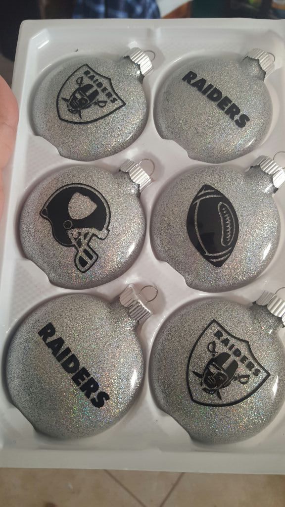 Raiders and other sports ornaments