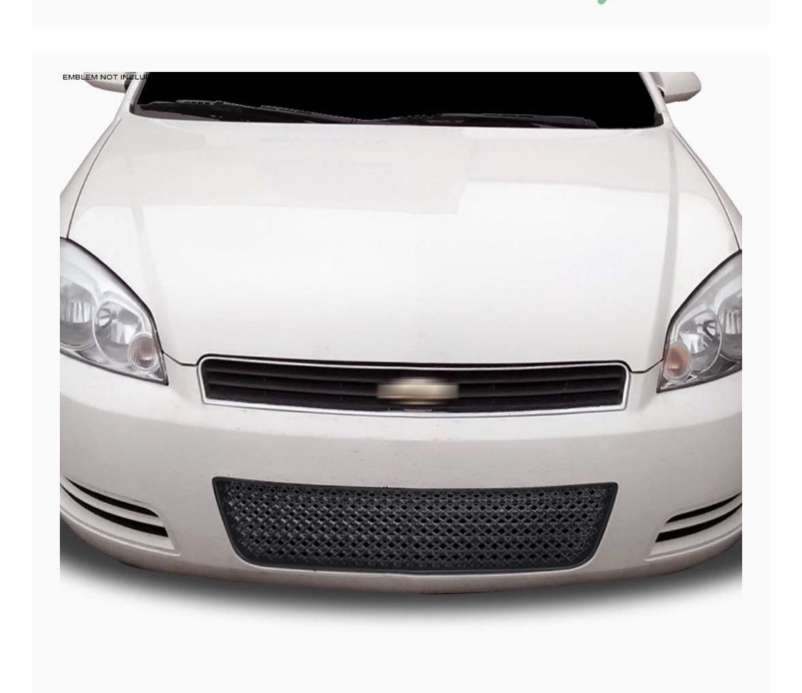 Gloss Black Mesh Front Lower Bumper Grill For 06-13 Chevy Impala 