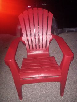 1 Red Adirondiac Chair