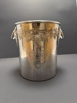 Vtg Moët & Chandon Champagne Bucket – Grape Motif – Engraved Logo – France