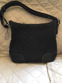 Coach Black W/Black Leather Bag