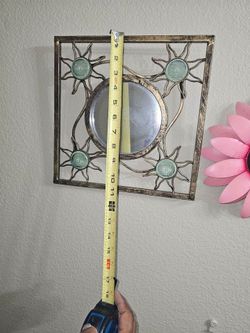 Antique gold-toned Celestial Sun and Moon Wall Mirror OBO