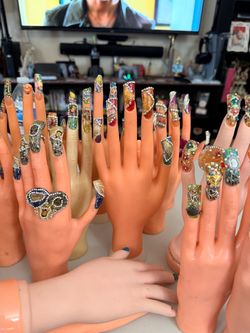 Hands to practice nail designs