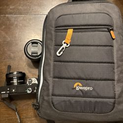 Sony A6100 Camera With Macro Lens And Backpack