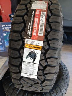 New set of tires nitto ridge 35 1250 20 lt