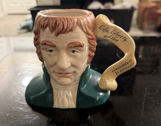 PAPEL Porcelain Great Americans Hand Painted Thomas  Jefferson 5" Decorative Mug