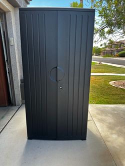 Rubbermaid 36" W x 72" H x 20" D Freestanding Garage Cabinet, with lock & key