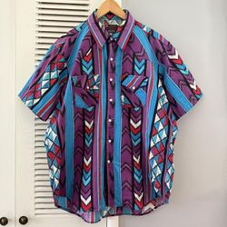 Vintage 80’s 90’s Winchester Western Pearl Snap Button Up Shirt 