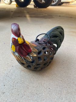 Cast Iron Lantern Rooster