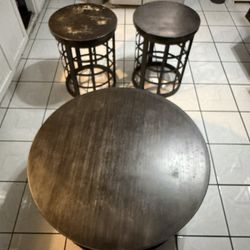 3 Piece Table Set For Living Room Area 