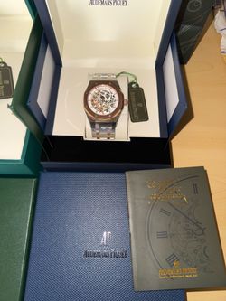 Audemars Piguet Royal Oak Open worked(skeleton) two tone rose gold Brand new with box and papers and gift bag