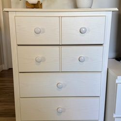 FREE - White 5 Drawer Dresser