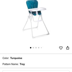 Brand New Never Used Not Even Once  Joovy Nook High Chair Featuring Four-Position Adjustable Swing Open Tray, and Removable, Dishwasher-Safe Tray Inse