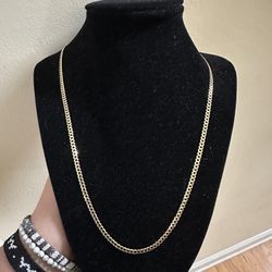 10kt yellow gold 22in curb link chain