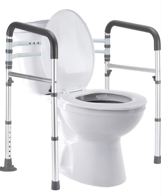 Toilet Safety Rails, Adjustable Toilet Frame for Elderly