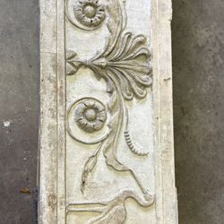 Vintage fireplace face and mantle cut coral