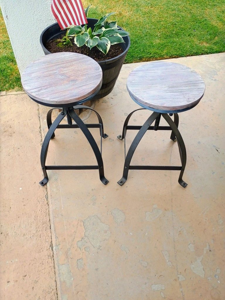 2 Adjustable Stools $25.00