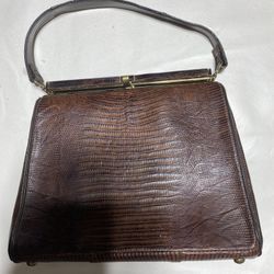 Vintage Lizard Skin Handbag 