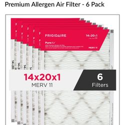  Frigidaire  14x20x1 MERV 11 Air filters Pure Air 6 pcs Devices Air Conditioner, Furnace, Heat Pump