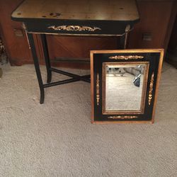 Small Desk With Matching Mirror