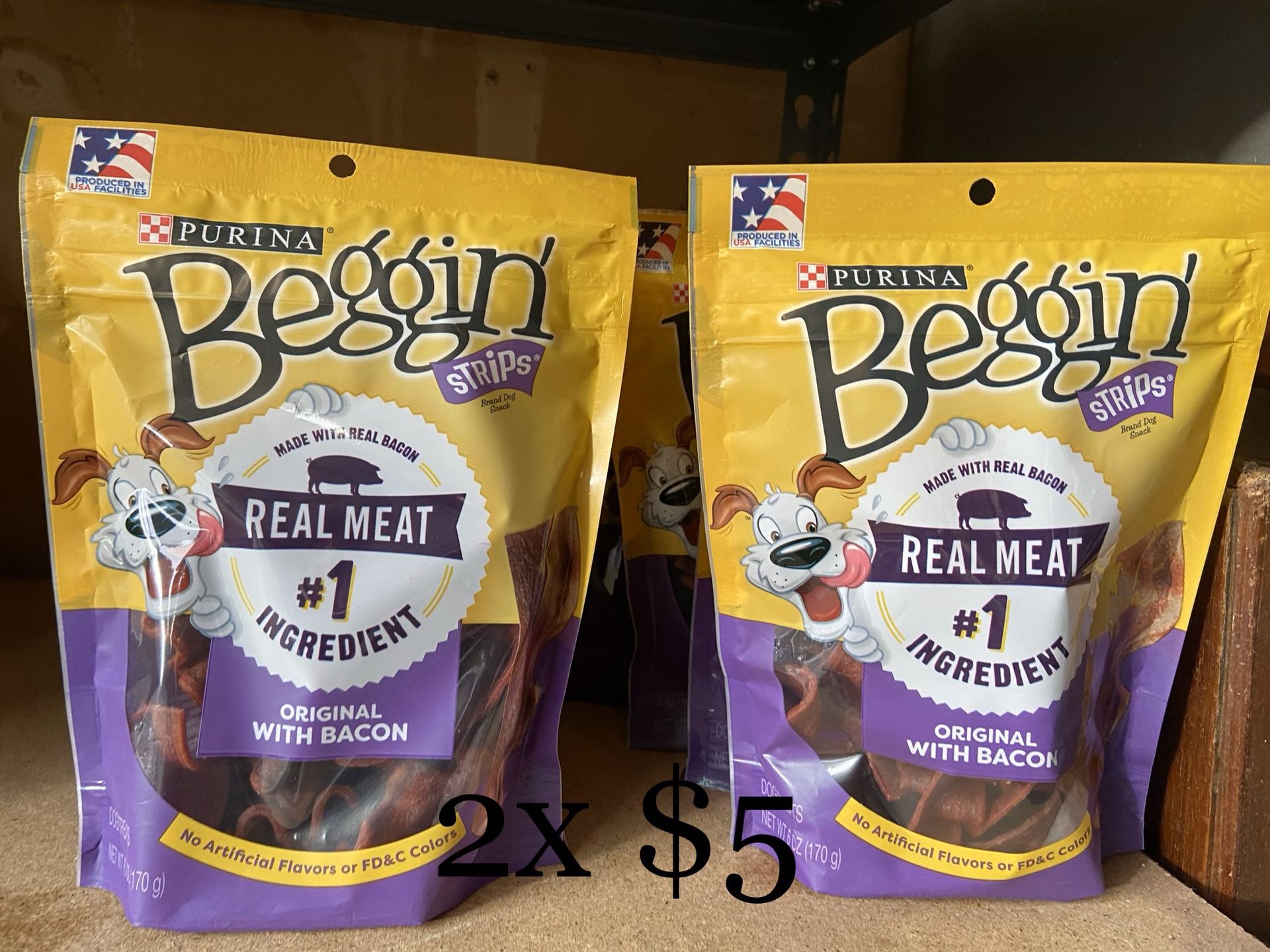 Beggin dog treats 2x $5
