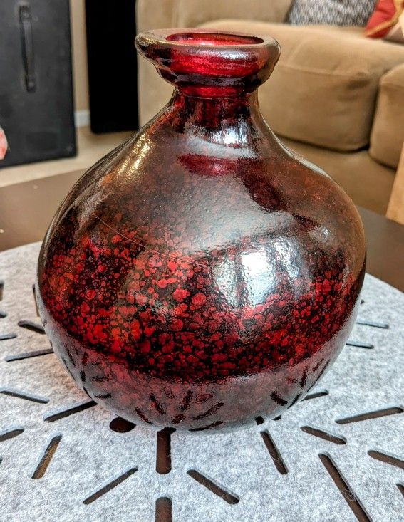 Red Glass Vase