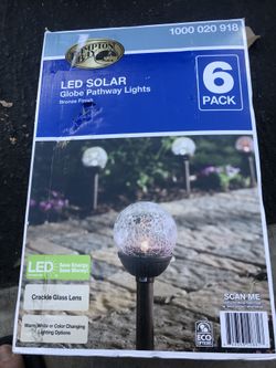 Hampton Bay Solar Remington Bronze Outdoor LED Landscape Path Light 6-Pack K2