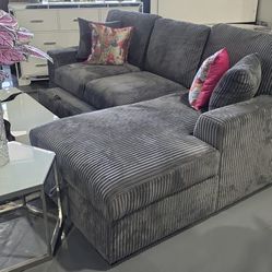 NEW SLEEPER SECTIONAL GRAY VELVET 115x60