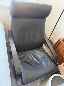 IKEA Poang arm chair with ottoman