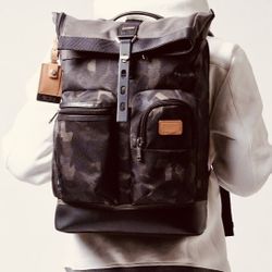 Tumi Limited Edition Alpha Bravo Luke Roll-Top rucksack backpack Camo/Black