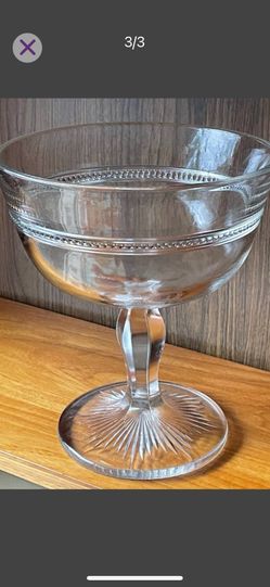 Vintage Crystal Bowl Center Piece in Perfect Condition - Thick and heavy 12" across - Made in Germany