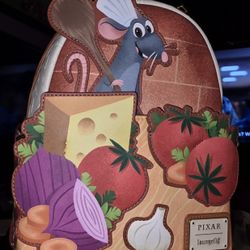 Brand New! Loungefly Disney Pixar Ratatouille Remy Food Mini Backpack