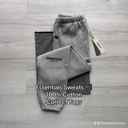 Fear of God Essentials Sweatpants Gray - New w/ Tags