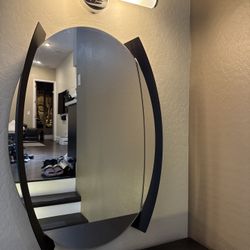 Modern black wall mirror