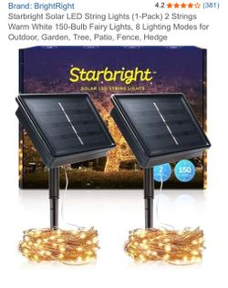 Starbright Solar LED String Lights 2-Pack