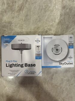 SkyX SkyPlug In brushed nickel- Canopy + Sky outlet Complete kit NEW!